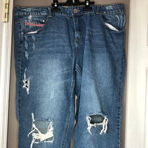 Denim and Co ripped mom jeans